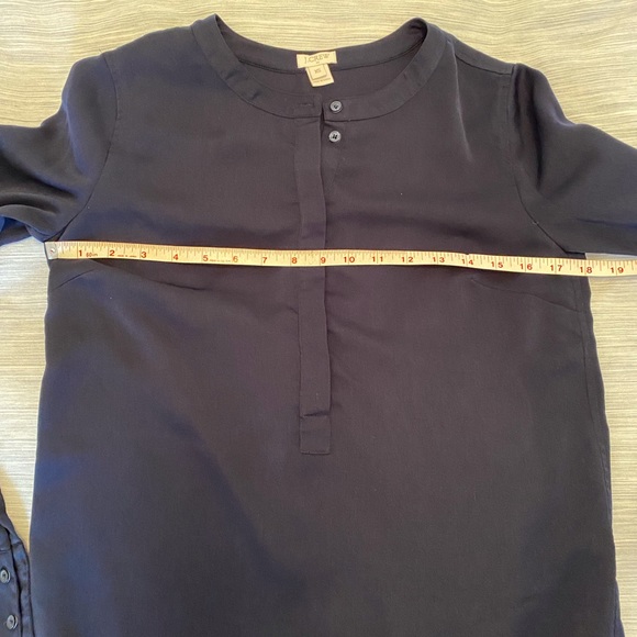 J Crew Navy Blue Blouse - Picture 7 of 10